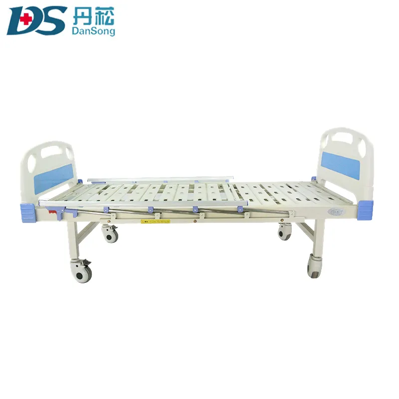 1 Cranks ABS Headboard Adjustable Height Simple Nursing Hospital Bed with Mute Wheel