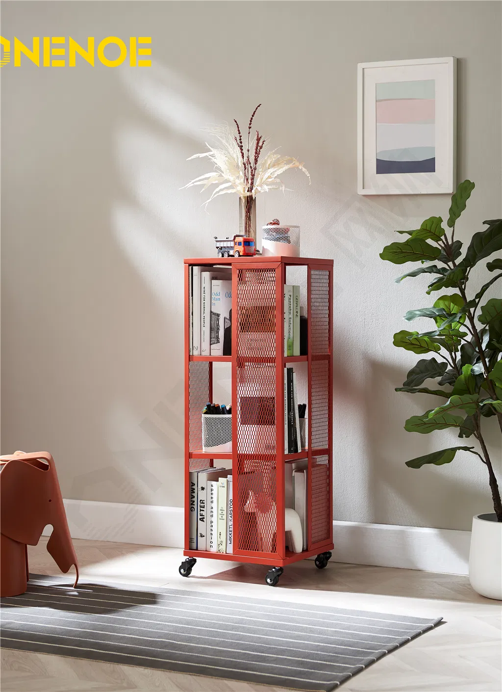 10% off Onenoe Office Metal Furniture Storage Organzier Shelving Bookcase Display Stand Bookshelf Filing Cabinets Bookcase Display Rack Bookstack Bookcase