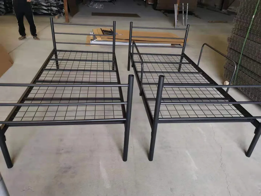 2020 Metal Heavy Duty Adult Iron Steel Double Bunk Bed for School Dormitory Army Camp