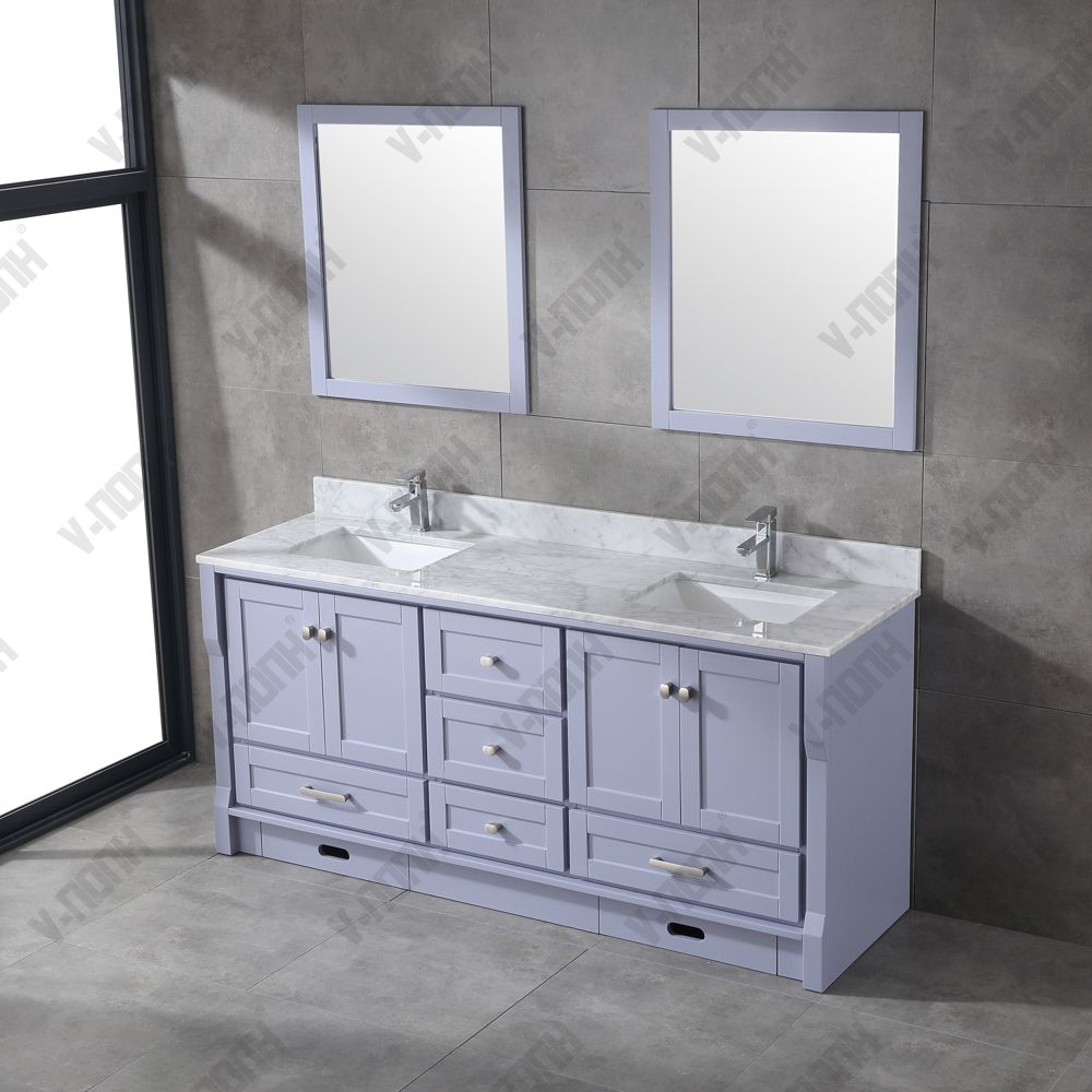 72inch Clear Grey Bathroom Vanity