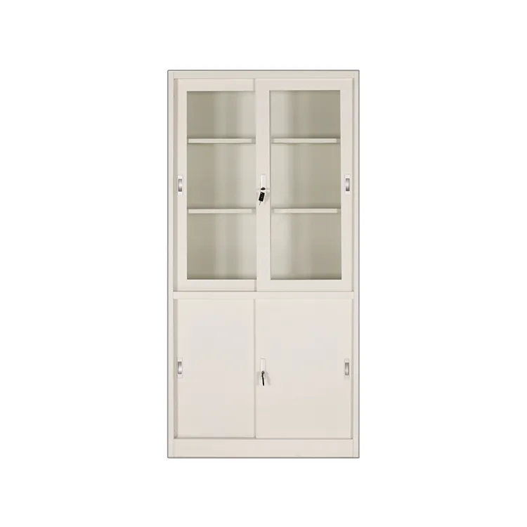 Adjustable Steel Metal Cabinets Glass Door Portable Study