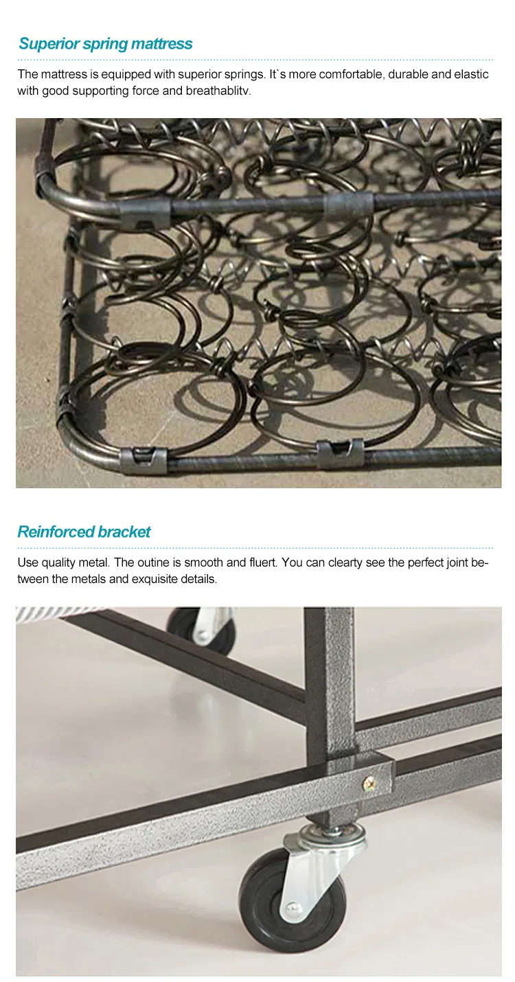 Apartment Spare on Wheels Folding Bed Memory Foam Super Sturdy Frame Single Size