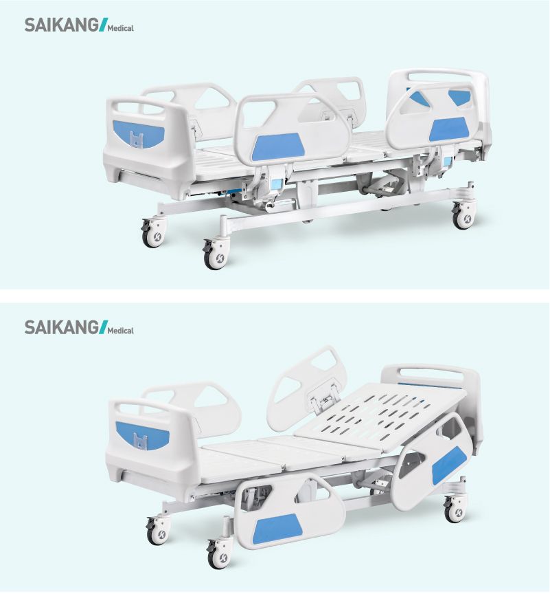 B6e 5 Function Adjust Electric Casters Portable Hospital Patient Bed