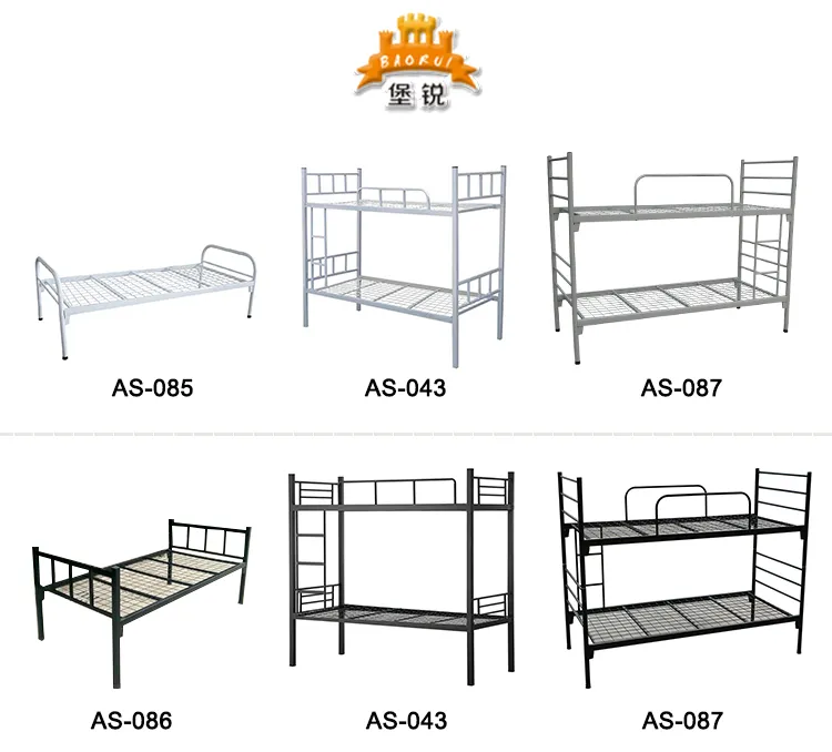 Bedroom Furniture Strong Metal Frame Children Bunk Bed Adults Bed
