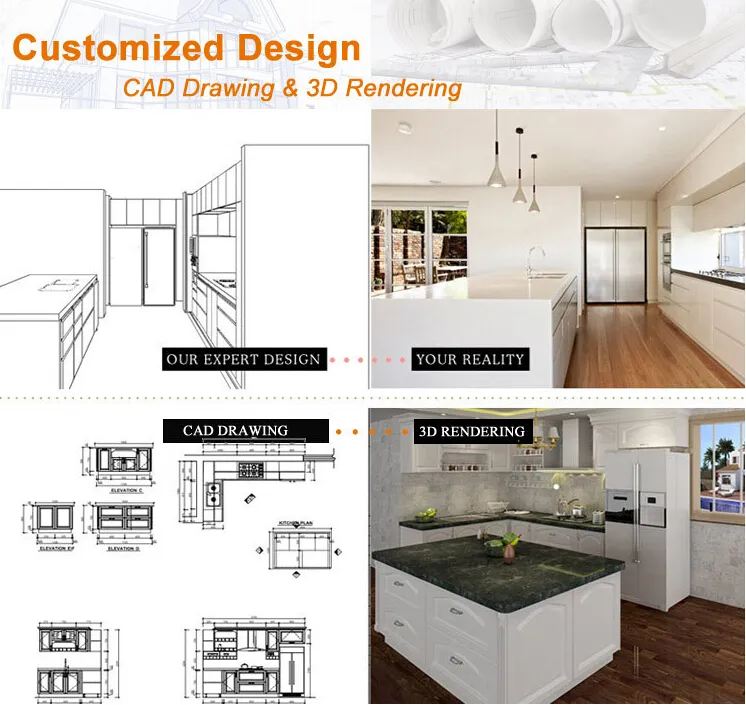 Best Sale Light Grey Handleless Kitchen Cabinet Set