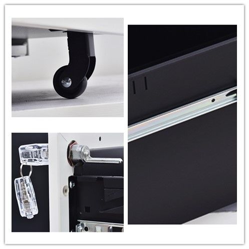 Black Stow 3-Drawer File Cabinet