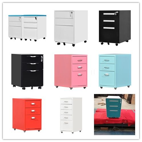 Black Stow 3-Drawer File Cabinet