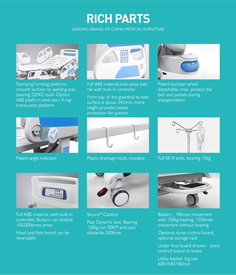 C8e Hospital Electric Adjustable Care Bed