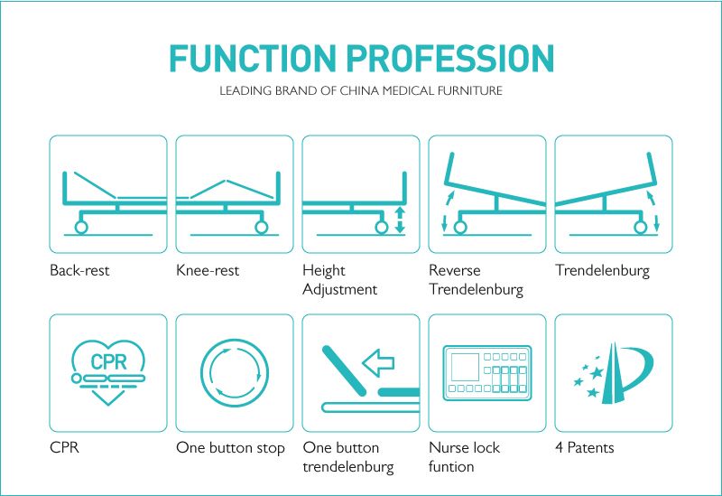 C8e Hospital Electric Adjustable Care Bed