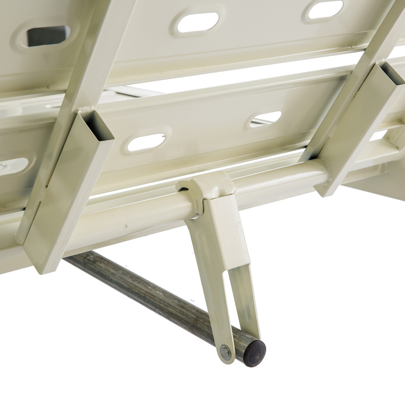 Cheap 1 Cranks Adjustable Metal Hospital Bed with Fold Railing