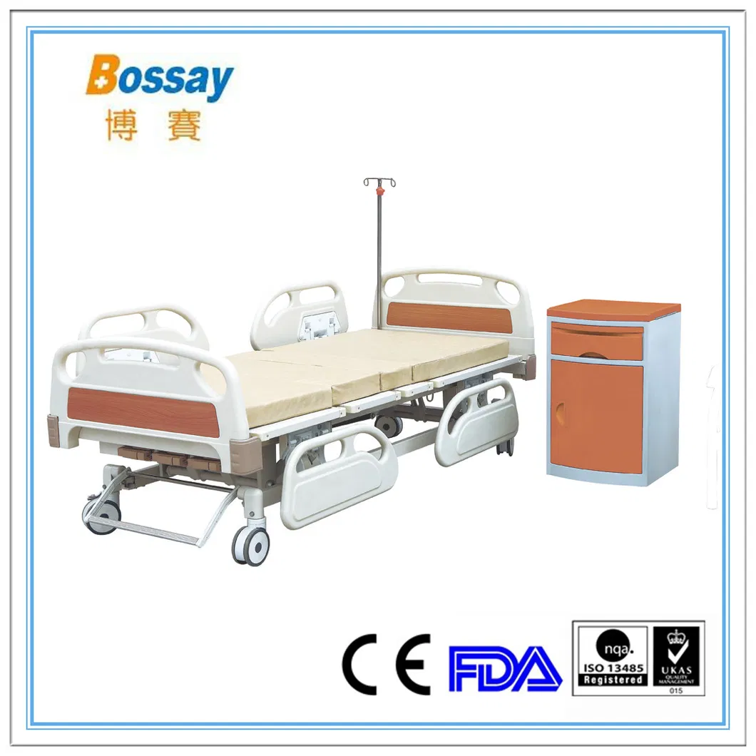 China Medical Supply Hospital Manual Bed with Three Cranks