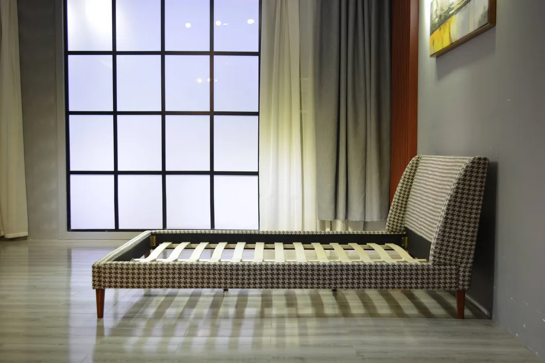 Classic Linen Fabric Bed Living Room Furniture China Bed