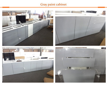Contemporary Design Durable Waterproof Lacquer Kitchen Cabinet with Kitchen Island