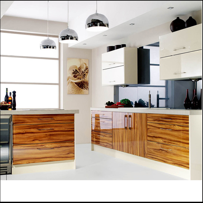 Customized High Glossy UV Kitchen Cabinet ( ZH012 )