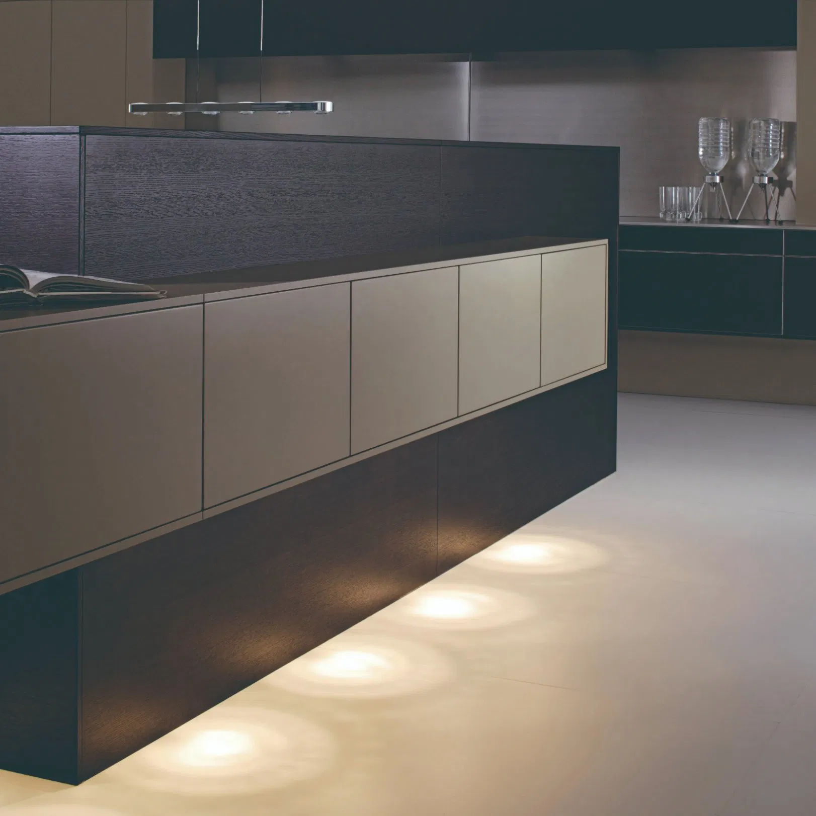 Customized New Classical Wholesale Simple High Gloss Black Lacquer Modular Kitchen Cabinet