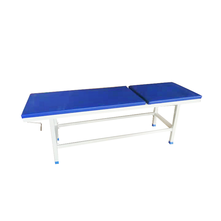D04 Blue Color Folded Stainless Steel Medical Furniture Hospital Equipment Diagnostic Hospital Consultant Bed Examination Coach/Bed in Hospitals