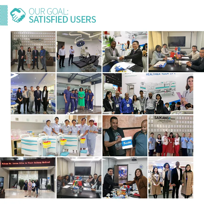 D3d 3 Cranks Adjust Foldable Steel Clinic Hospital Manual Nurse Bed