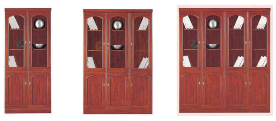 Durable PU Semi Glossy Painting Office Furniture Classic Style Bookcase