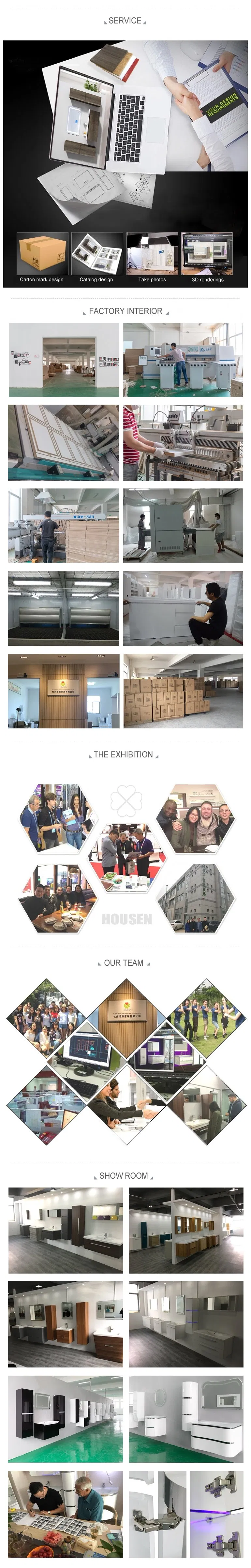 Eurpean Deluxe Bathroom Accessories with Mirror and Side Cabinets