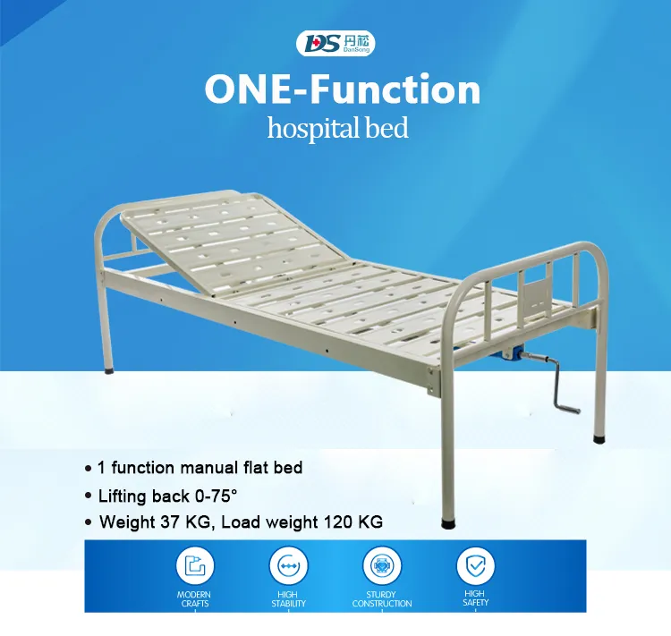 Factory Supply 1 Function Adjustable Bed for Hospital