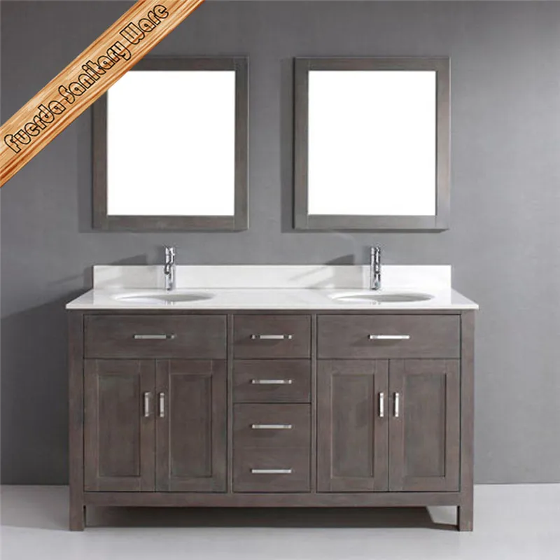 Fed- 1952 Sanitaryware Vanity Solid Wood Bathroom Vanity Home Furniture