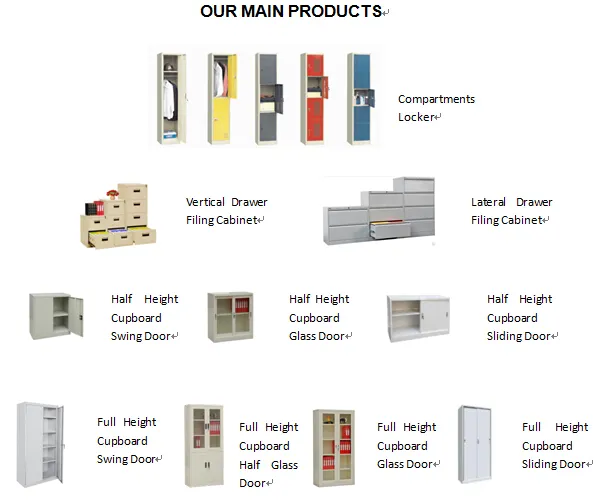 Filing Cabinet Full Height Cupboard with Glass Swing Door Cmax-Sc006