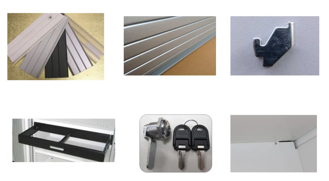 Flower Green Modern Office Entertainment Workplace Metal Storage Tambour Door Cabinet