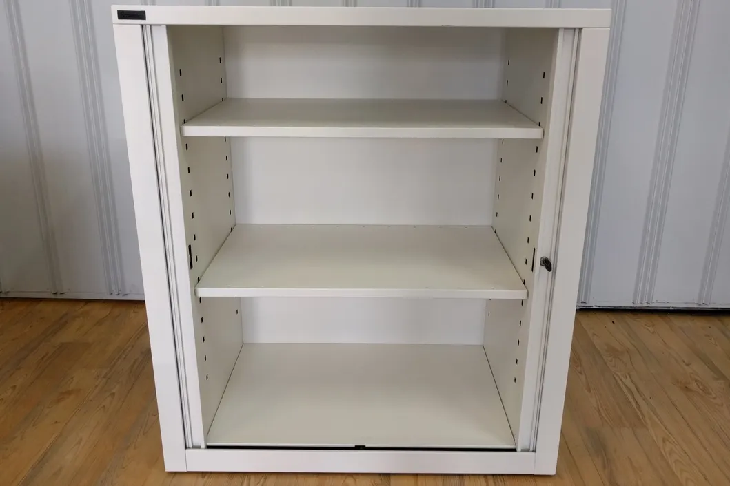 Flower Green Modern Office Entertainment Workplace Metal Storage Tambour Door Cabinet