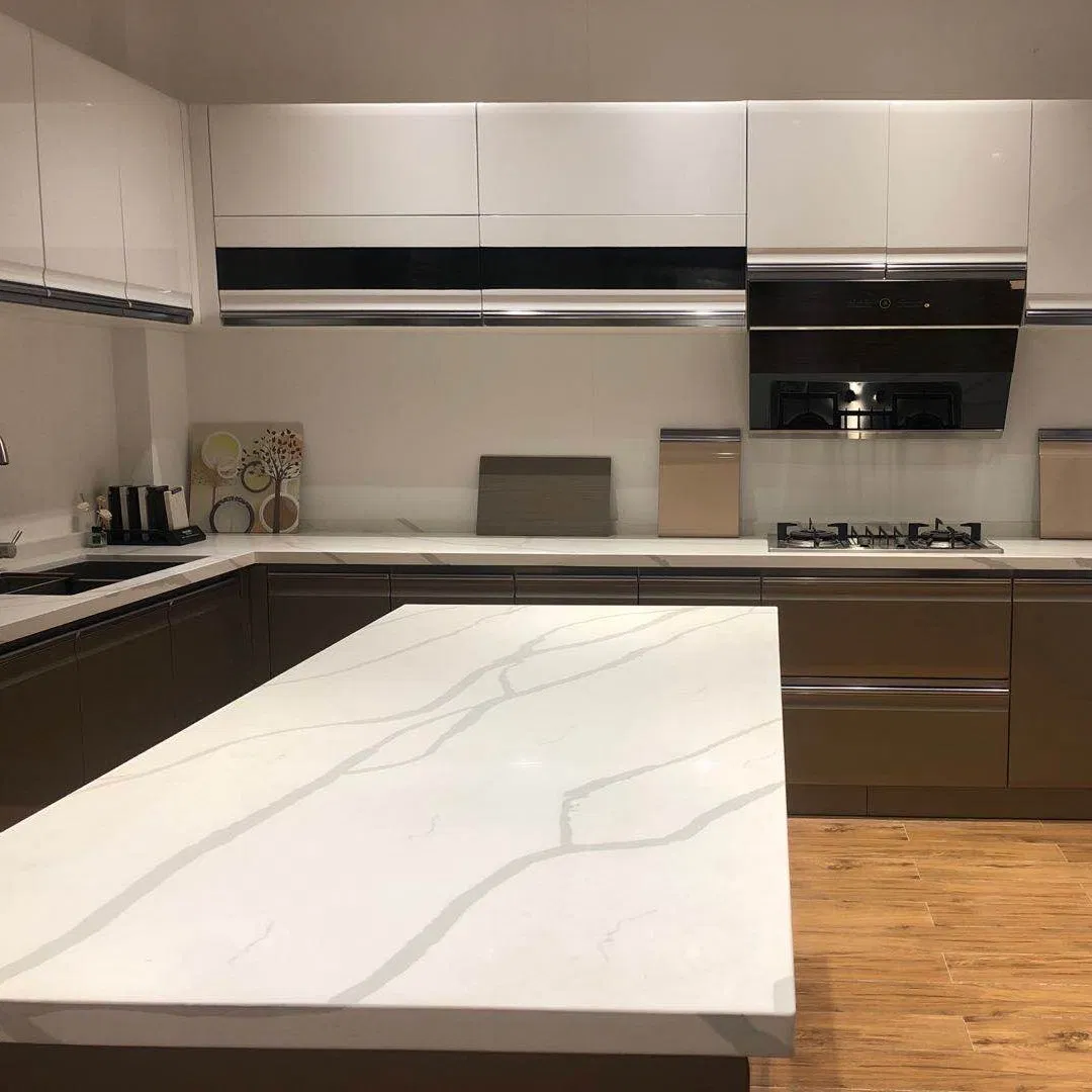 High Gloss Lacquer Furniture White and Brown Painting Plywood /MDF Kitchen Cupboard