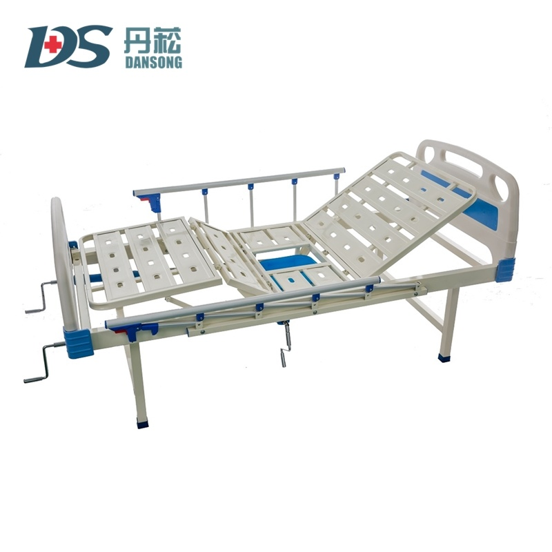 High Quality 3 Functions Medical Furniture Folding Steel Manual Hospital Bed for Patient