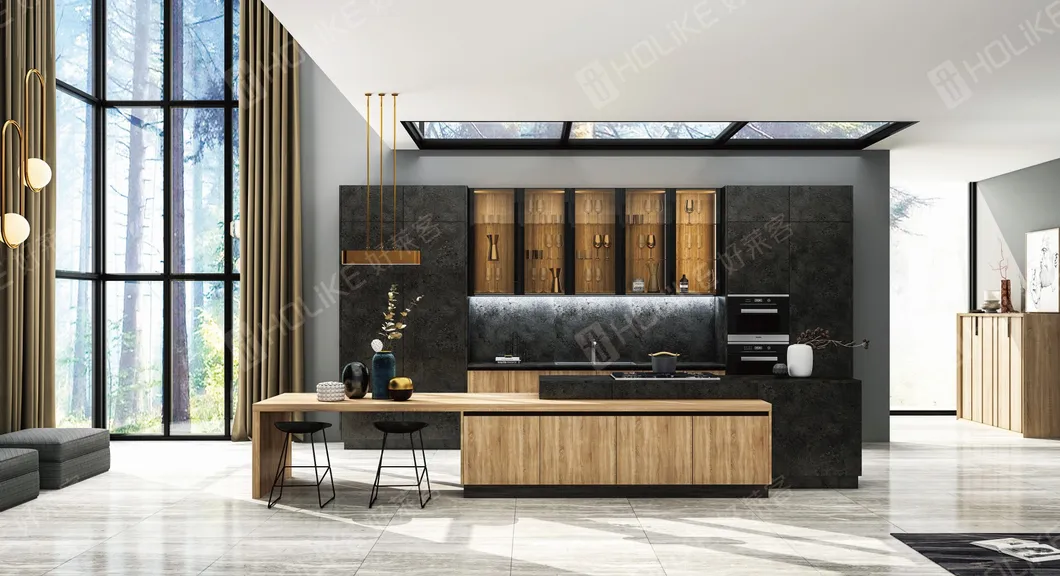 Holike Lacquer Modern MDF Home Furniture Wood Kitchen Cabinet