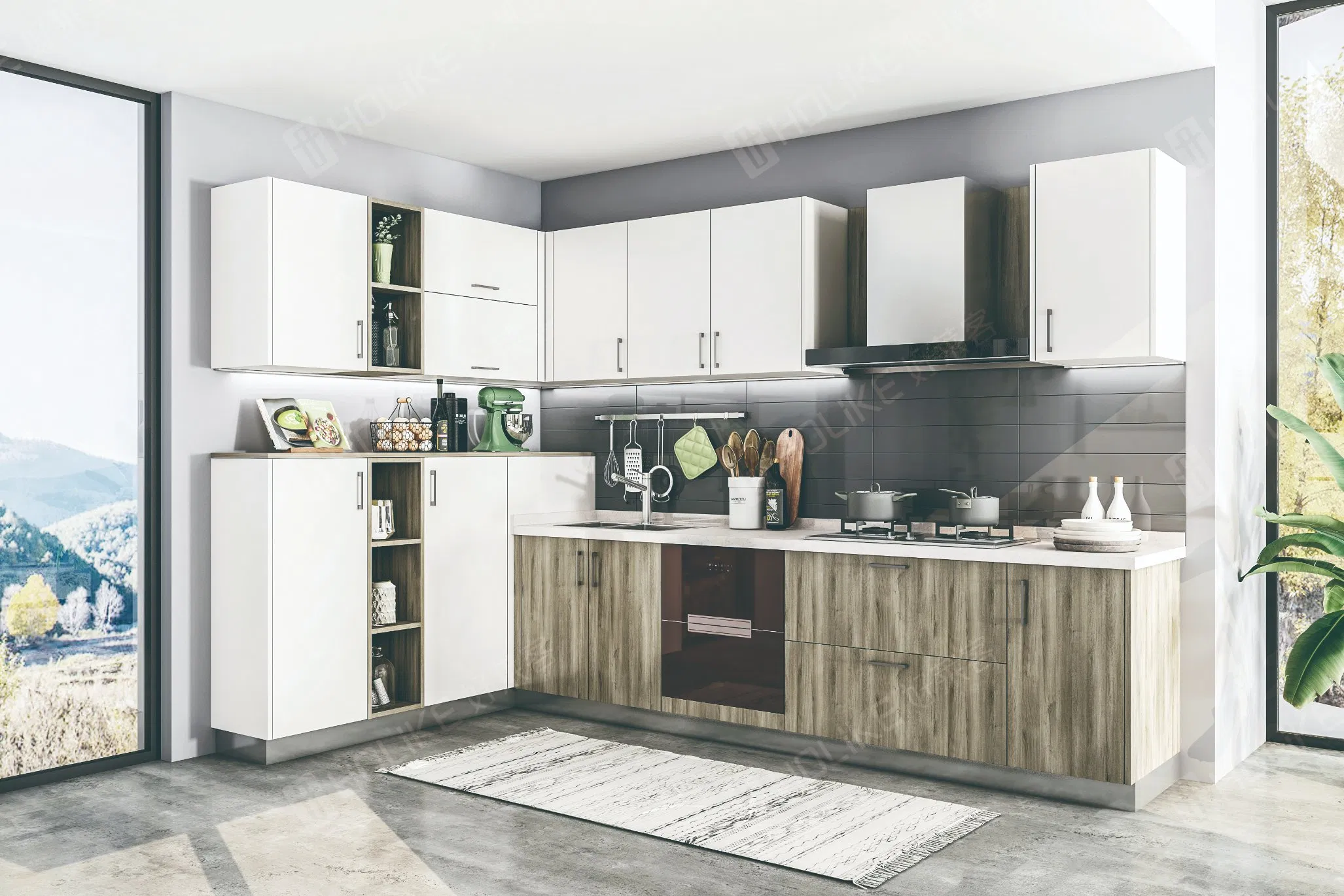 Home Products Custom Kitchen Cabinets with Modern Minimalism Style