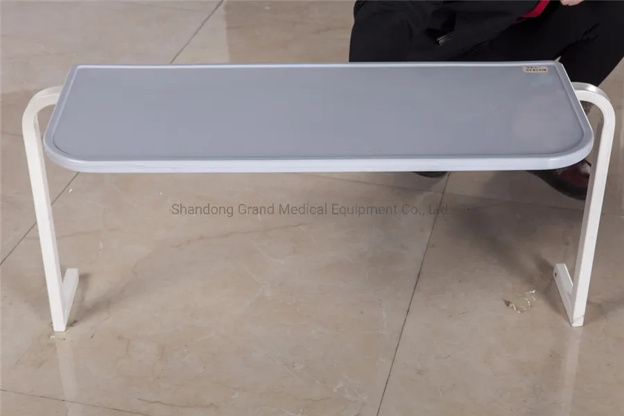 Hospital Medical Adjustable Patient Dining Overbed Portable Medical Dining Portable Table on for Hospital Bed Cheap Tray Table