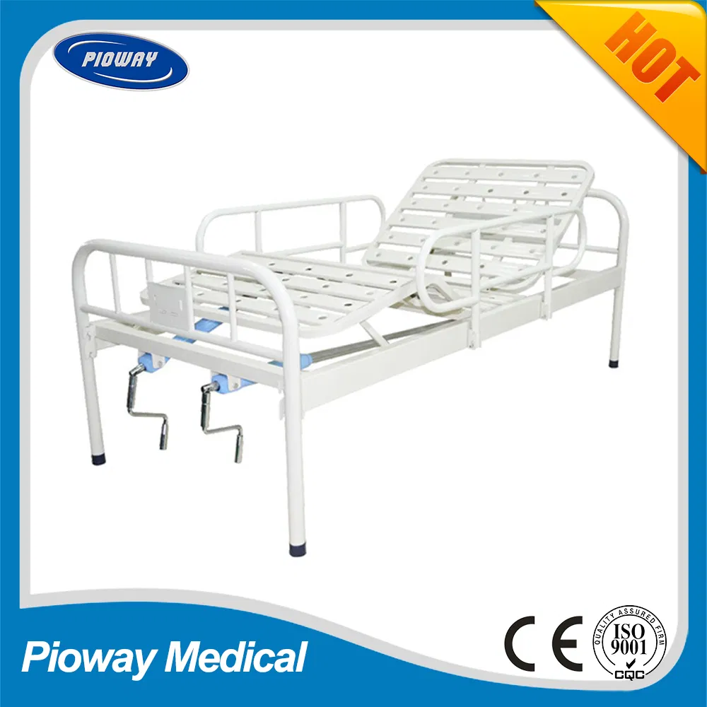 Hospital Stainless Steel Bed, with Guardrail, Two Crank (PW- B04 )