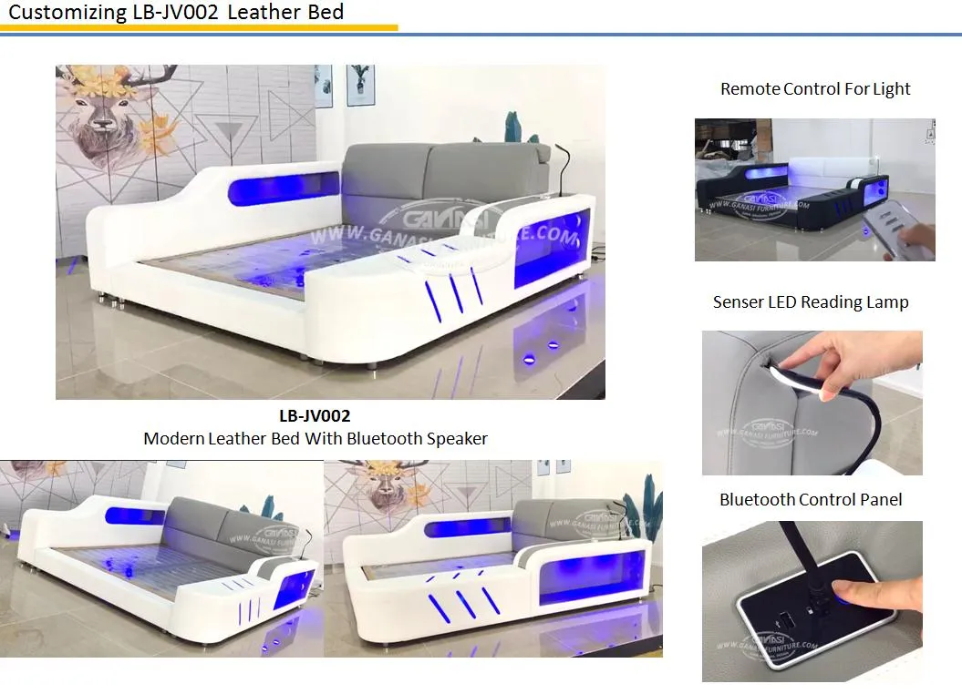 Hot Sale Bedroom Furniture King Size Bed Modern Bed