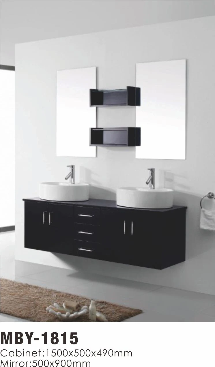Hot Sale High Gloss White MDF Bathroom Furniture with Mirror Cabinet