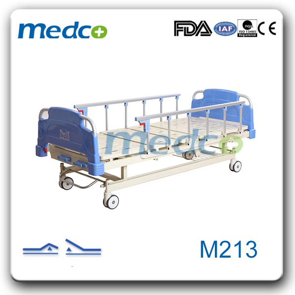 Hot Sell 2 Functions Manual Hospital Bed ABS Head& Foot Board