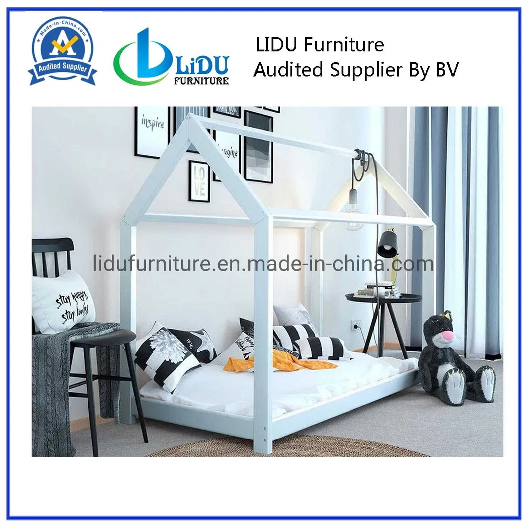 Hot Sell New Design Beautiful Wood Baby Bed Furniture Montessori House Frame Kids/Toddler Bed