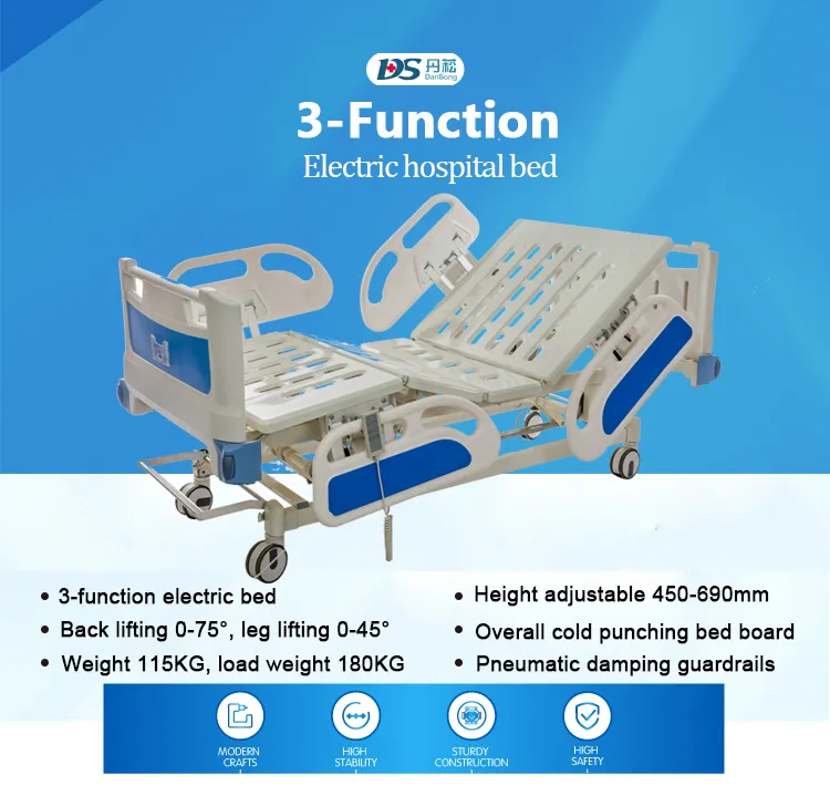 Hot Selling Multifunction Tilting Mobile Electric Medical Home Care Nursing Bed for Recovered People