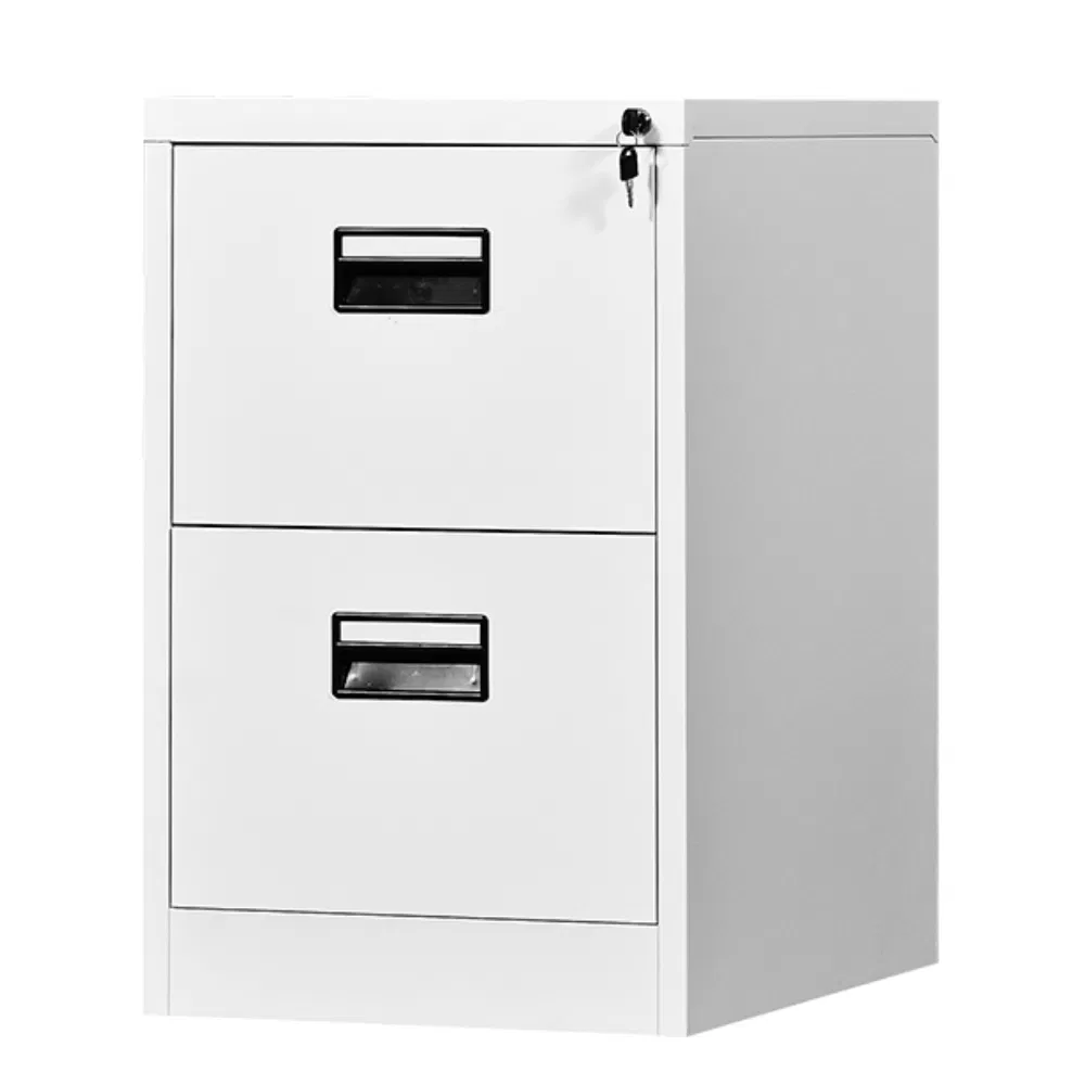 Lock Steel Knock Down Hands 2 Drawers Metal Filing Cabinet