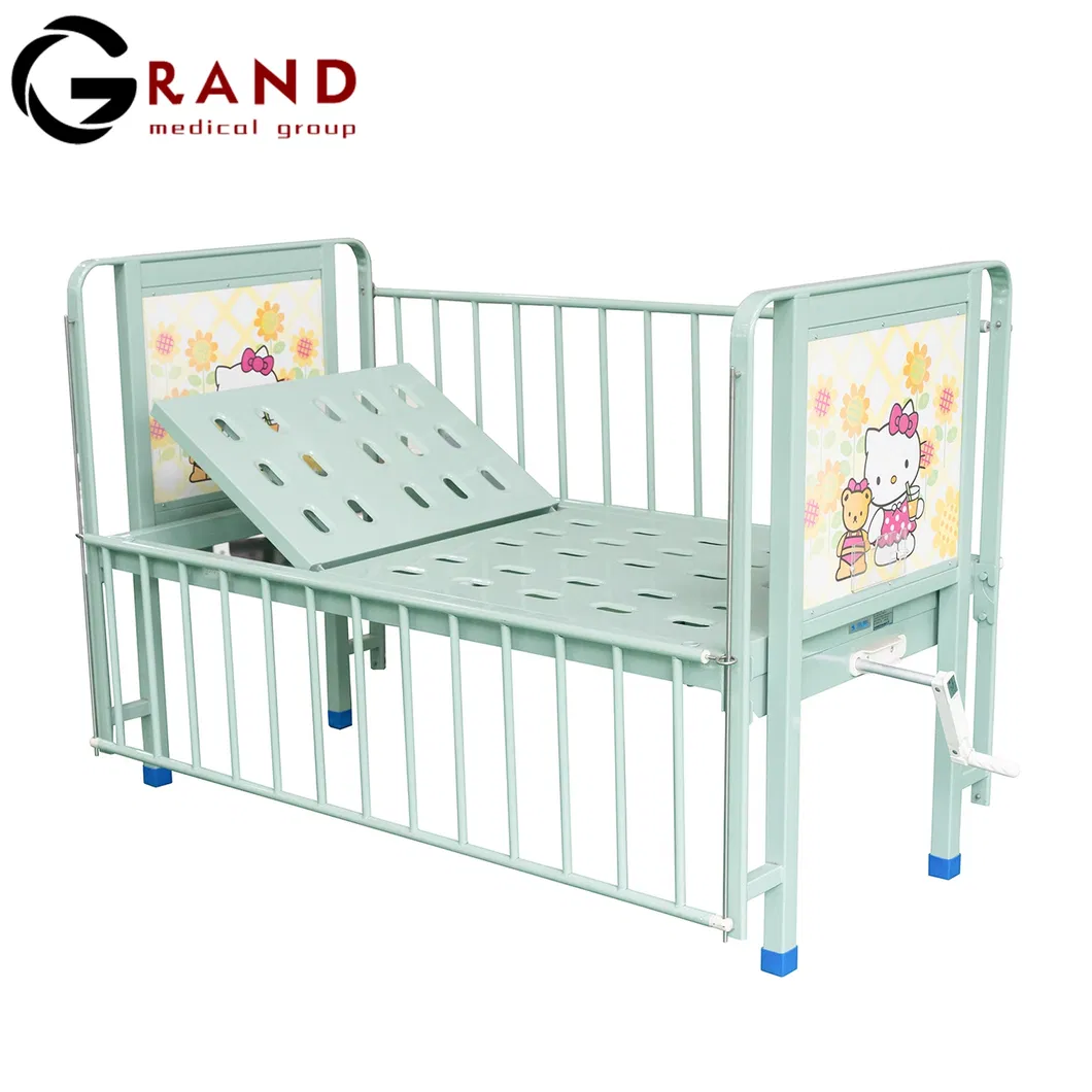 Luxury Guardrail Heught Adjustable Double Shake Child Bed in Children Hospital Bed Hospital Equipment