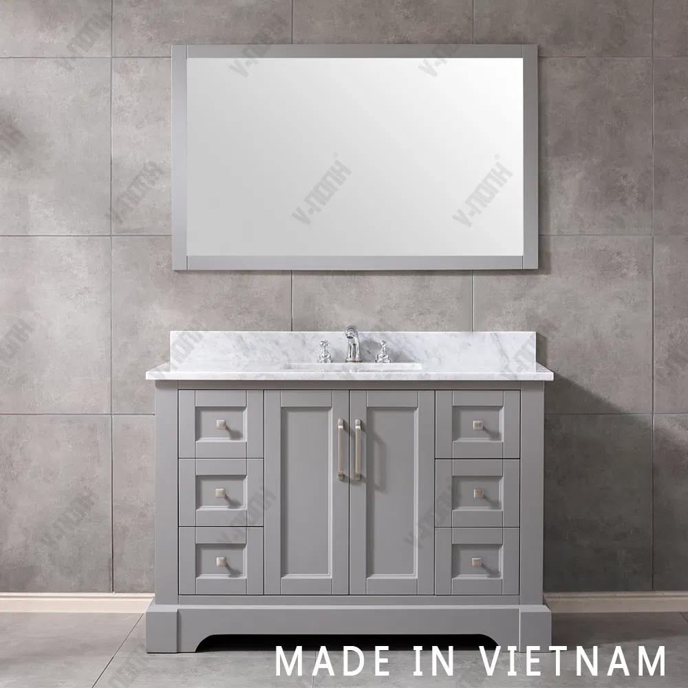 Made in Vietnam Luxury Solid Wood Bathroom Furniture Vanity