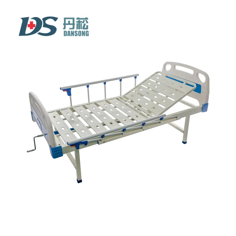 Manual Movable Medical Epoxy Single Function Hospital One Crank Bed for Patient