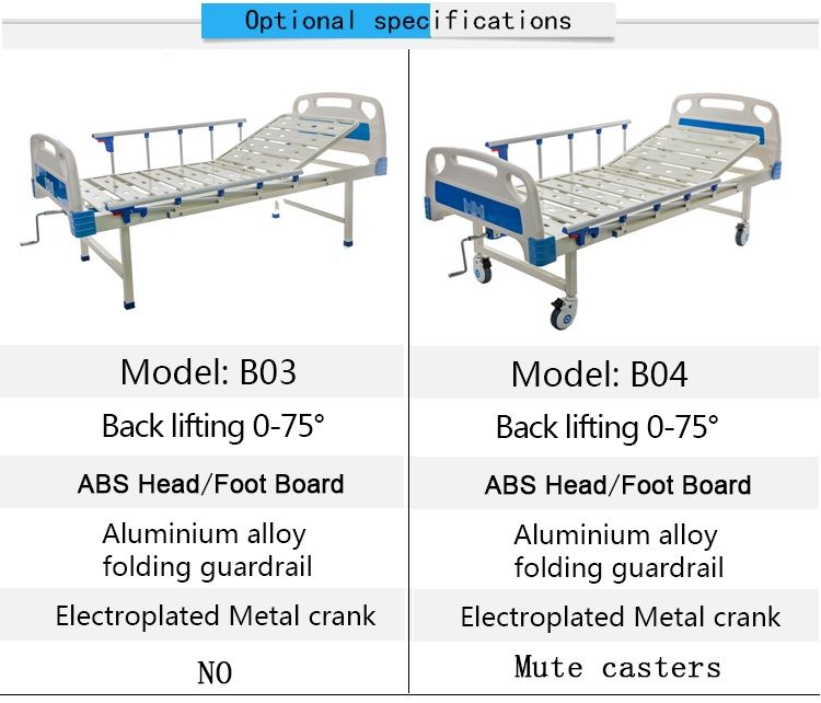 Manufacturer One Crank Hospital Bed with High Quality