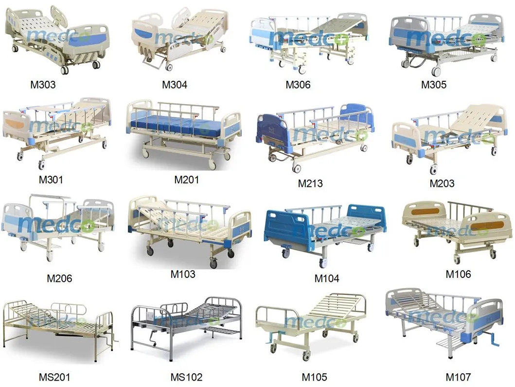 MDF Hospital Patient Care 3 Cranks Manual Beds Price with Ce&ISO
