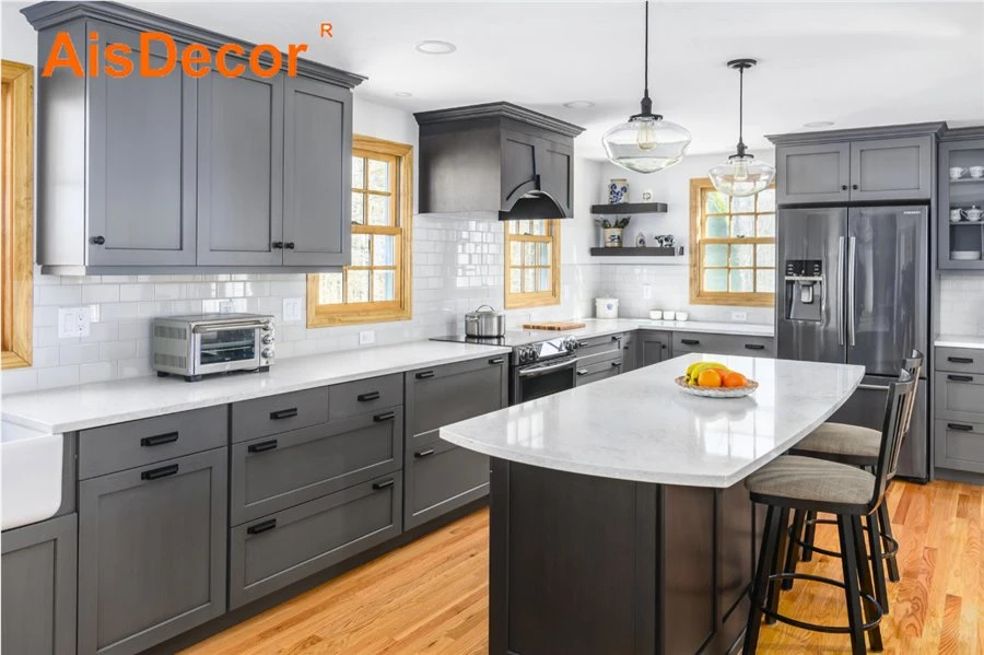 MDF Modern Shaker Door Profile Popular off White Painting Kitchen Cabinet