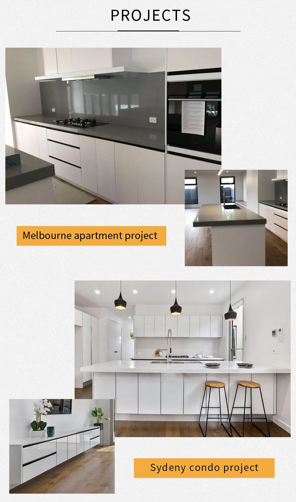 MDF Modern Shaker Door Profile Popular off White Painting Kitchen Cabinet