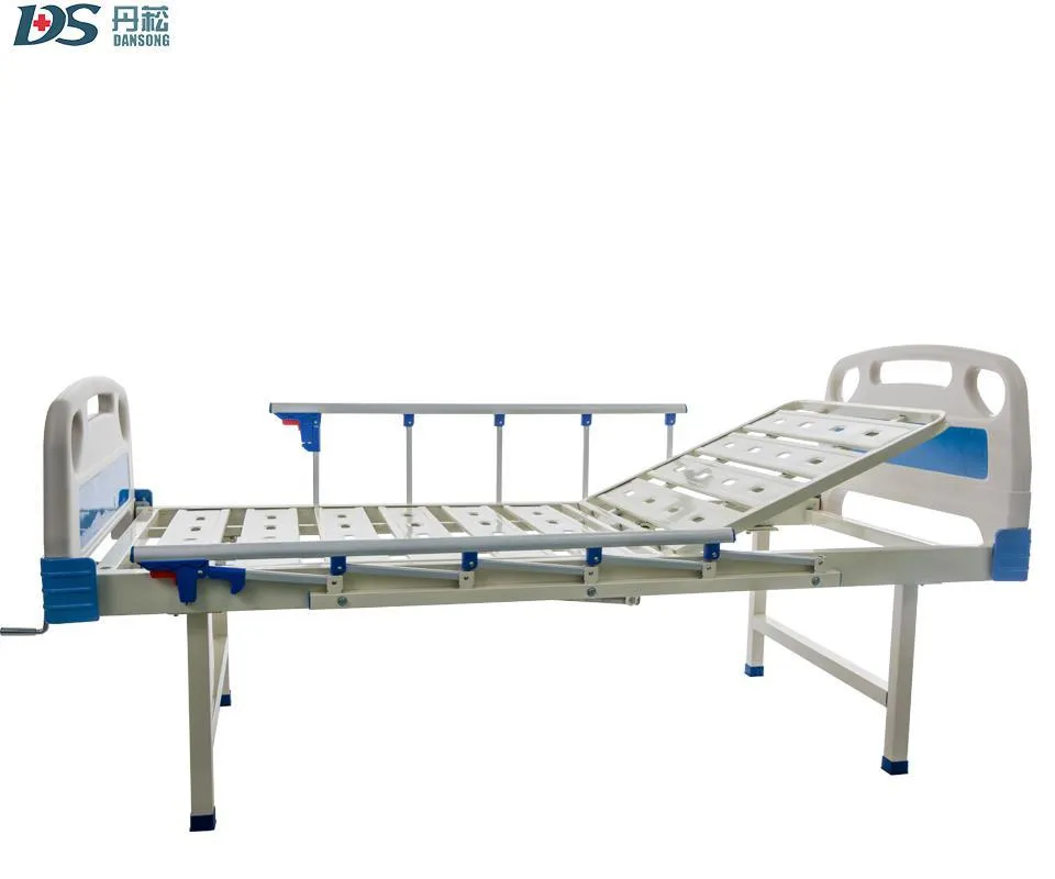 Medical Care Adjustable Single Function Manual Durable Hospital Bed for Patient