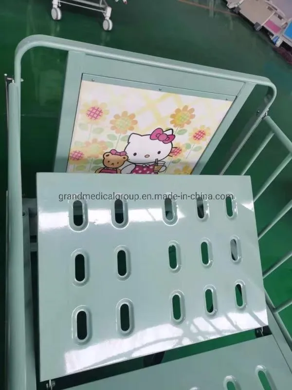 Medical Equipment Hospital Jet Molding Steel Single Shake Child Bed Pediatric Hospital Bed