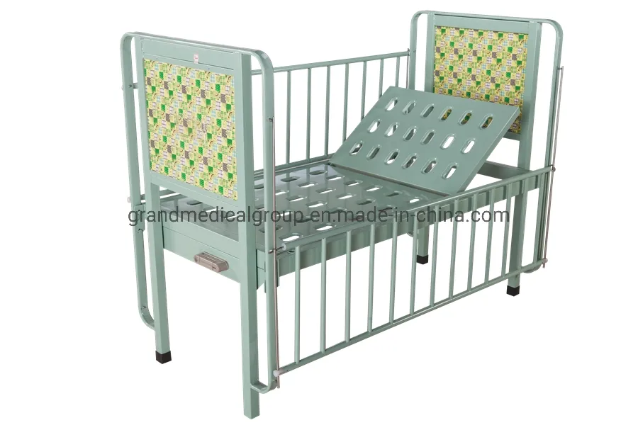 Medical Equipment Hospital Jet Molding Steel Single Shake Child Bed Pediatric Hospital Bed